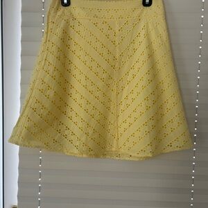 Ann Taylor Sunny Yellow A-Line Skirt
